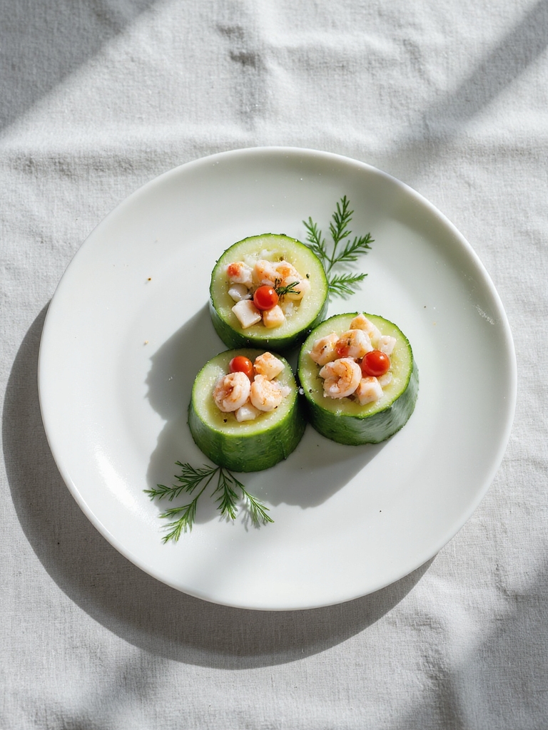 crispy shrimp filled cucumber appetizers