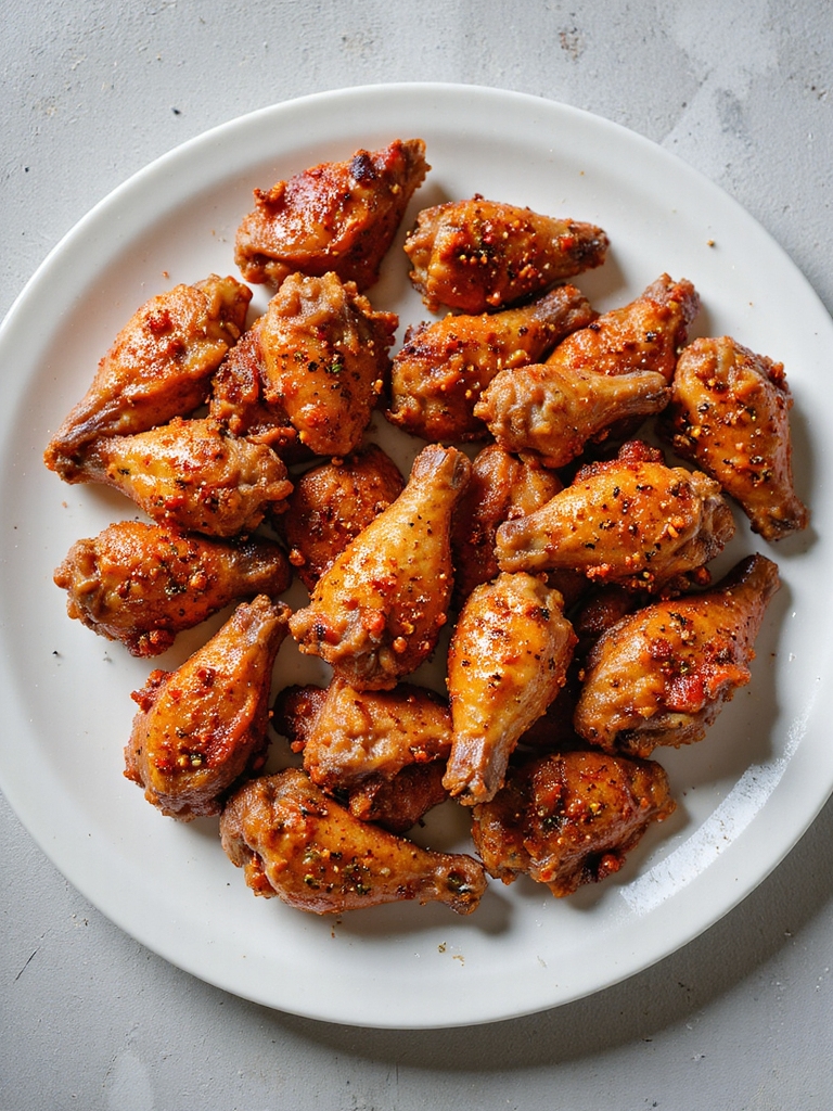 crispy spice rubbed chicken wings
