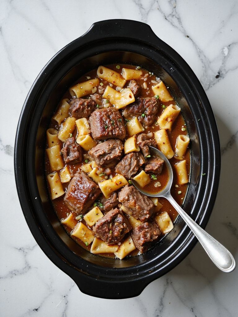 crockpot beef and noodles