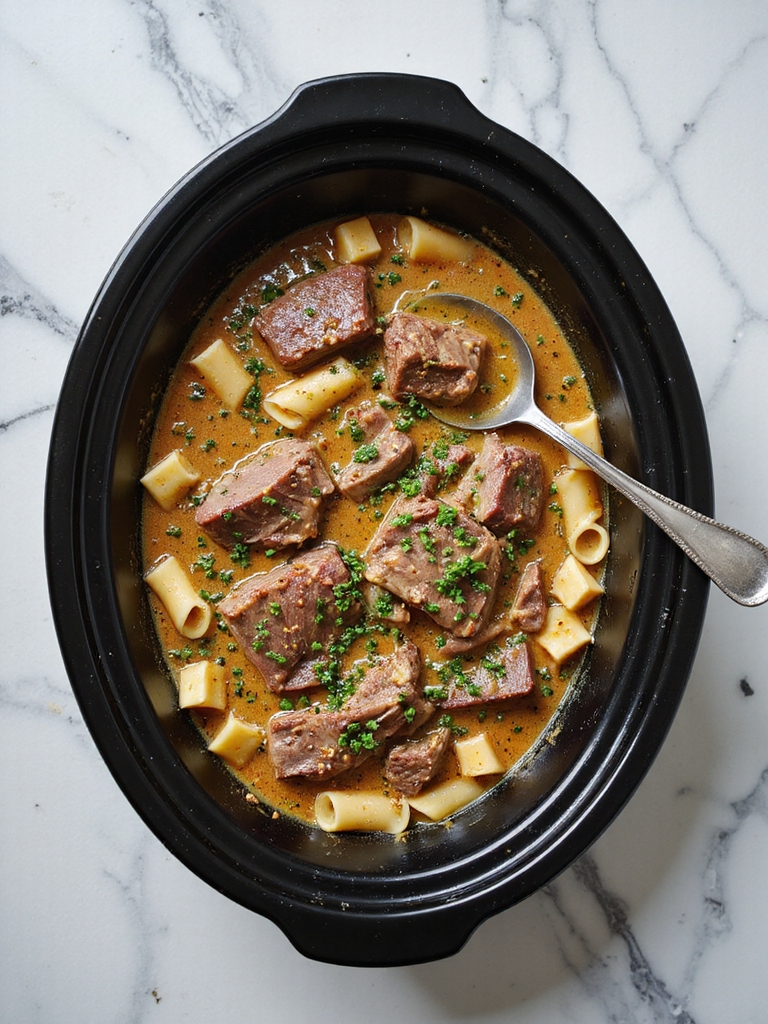 crockpot beef and noodles