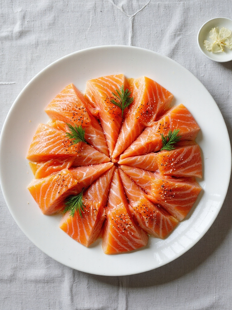 cured salmon with dill