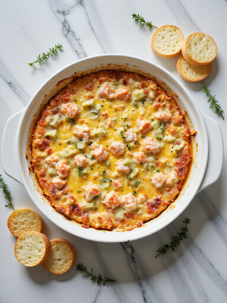 decadent cheesy lobster dip