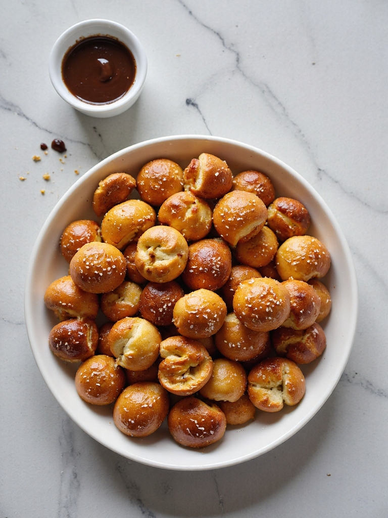 delicious air fried pretzel bites