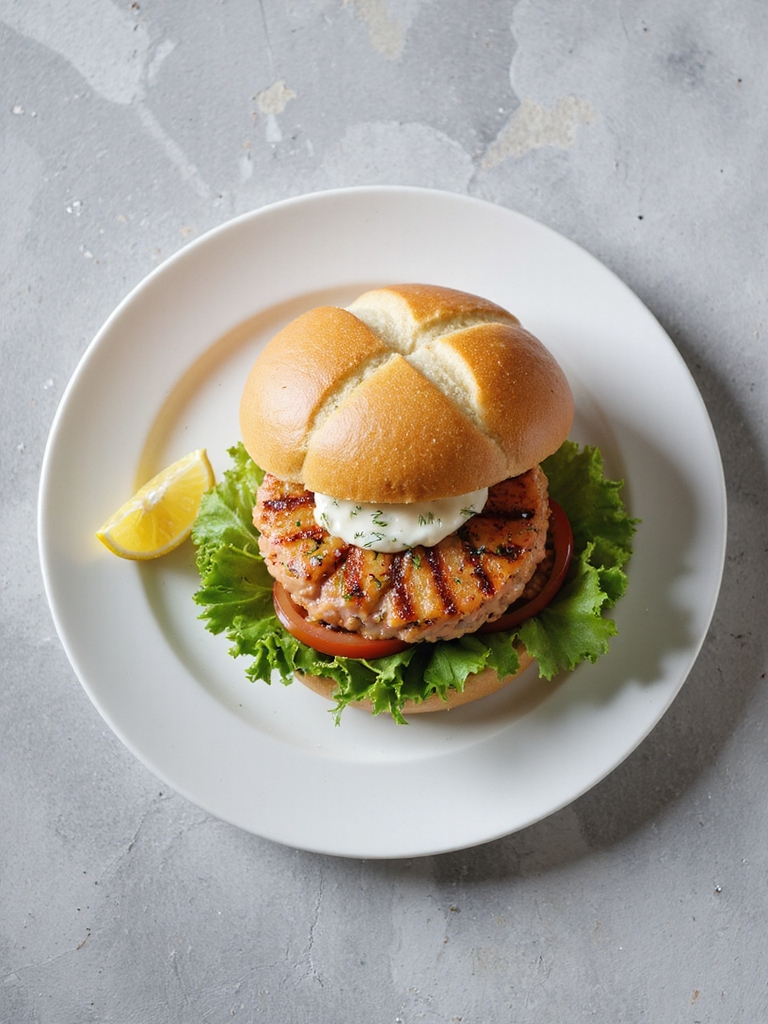 delicious and juicy salmon burgers