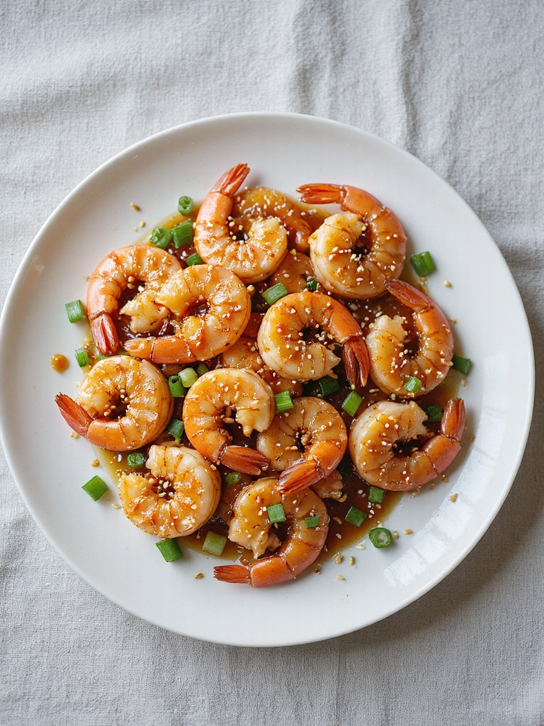 delicious sesame soy shrimp