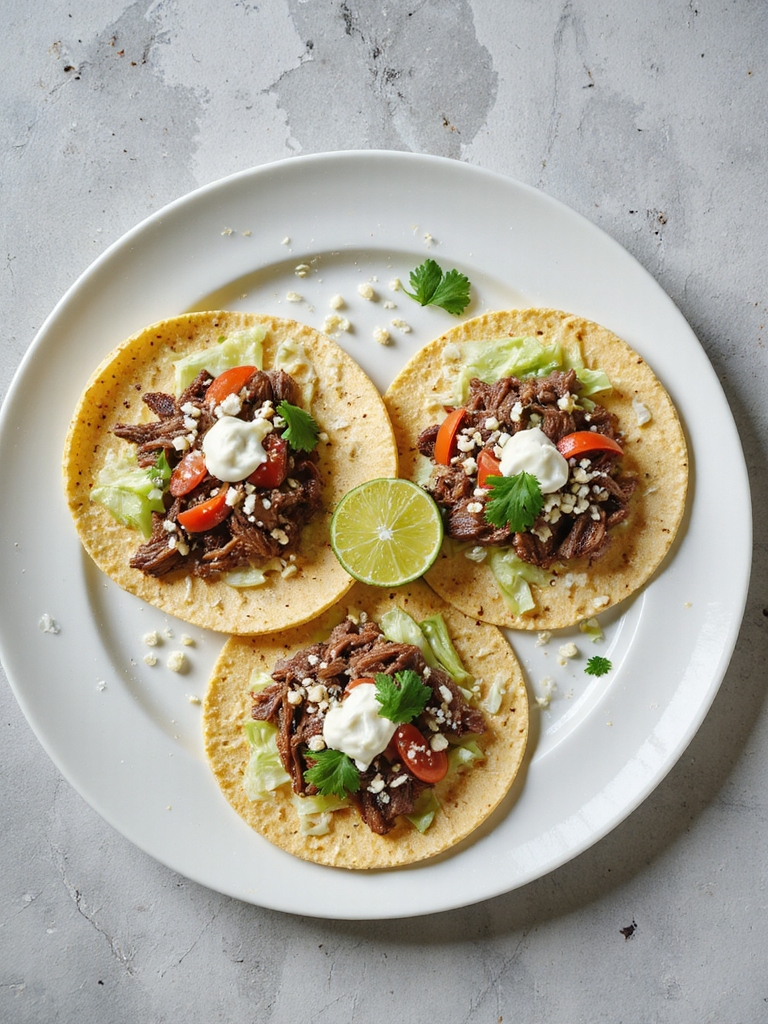 delicious shredded beef tacos