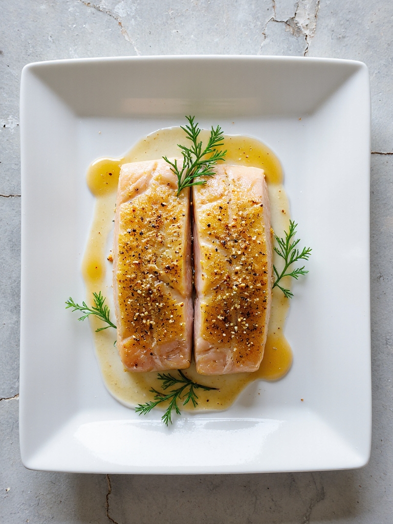 dijon mustard coated trout