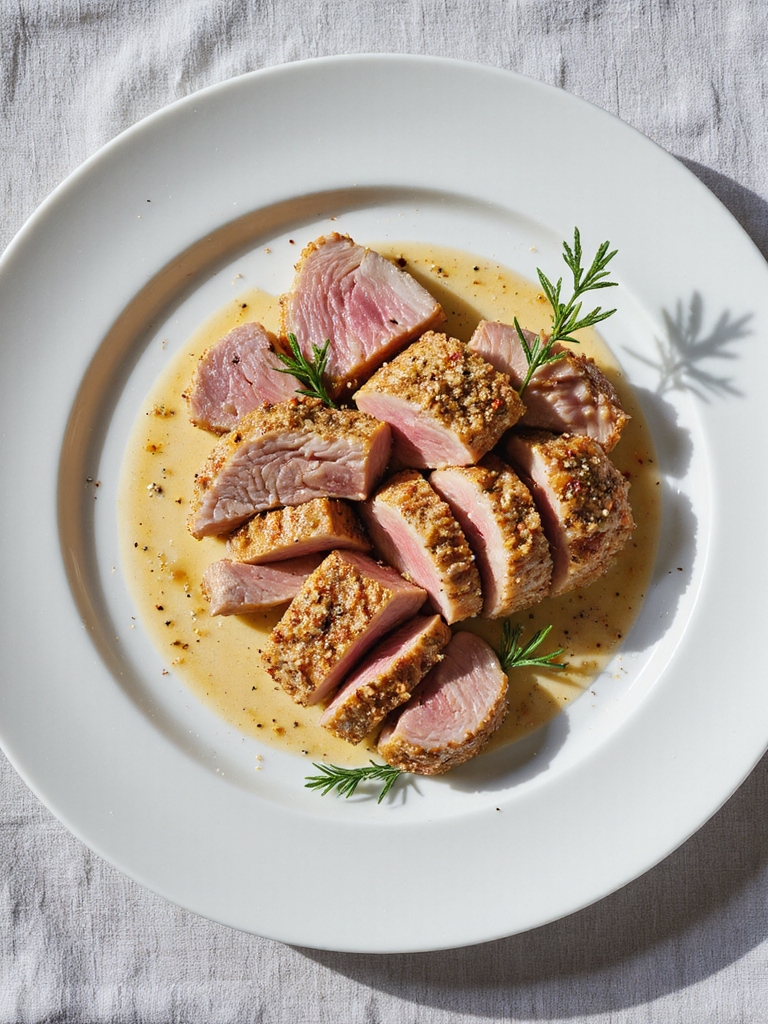 dijon mustard crusted pork