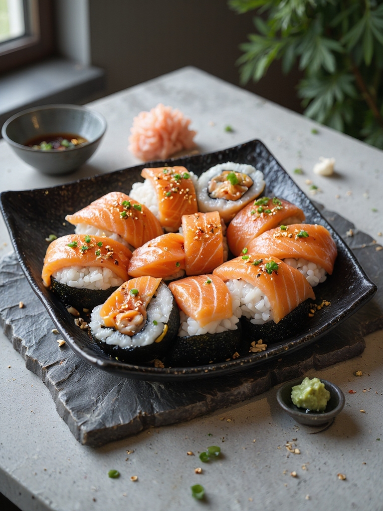 easy homemade salmon sushi