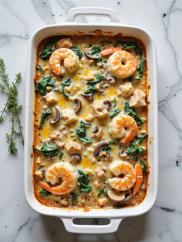 easy warm seafood casserole