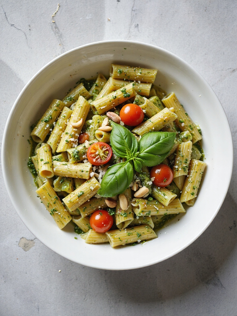 effortless creamy pesto pasta