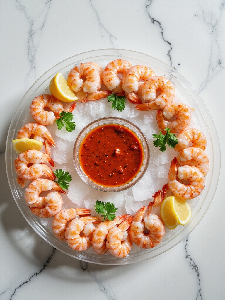 elegant shrimp cocktail presentation