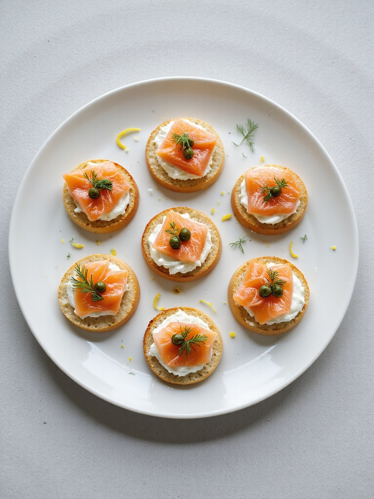 elegant smoked salmon canap s