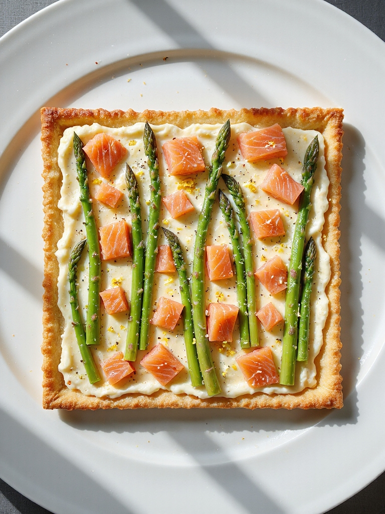elegant smoked salmon tart