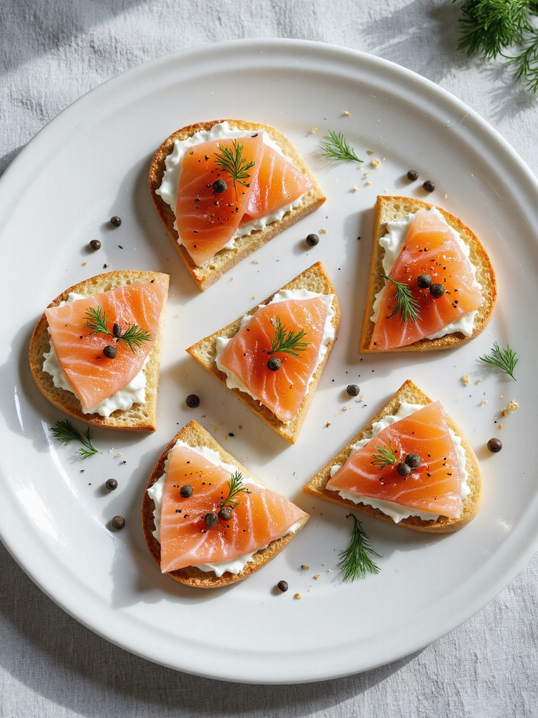 elegant smoked salmon toast