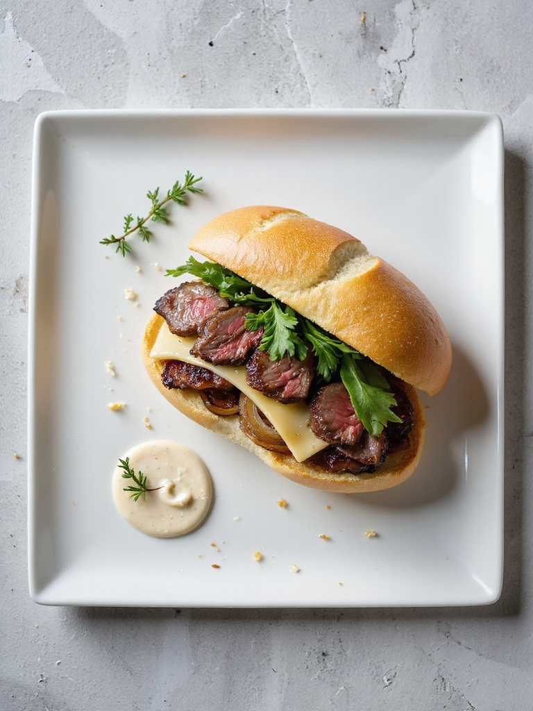 elevated leftover steak sandwiches