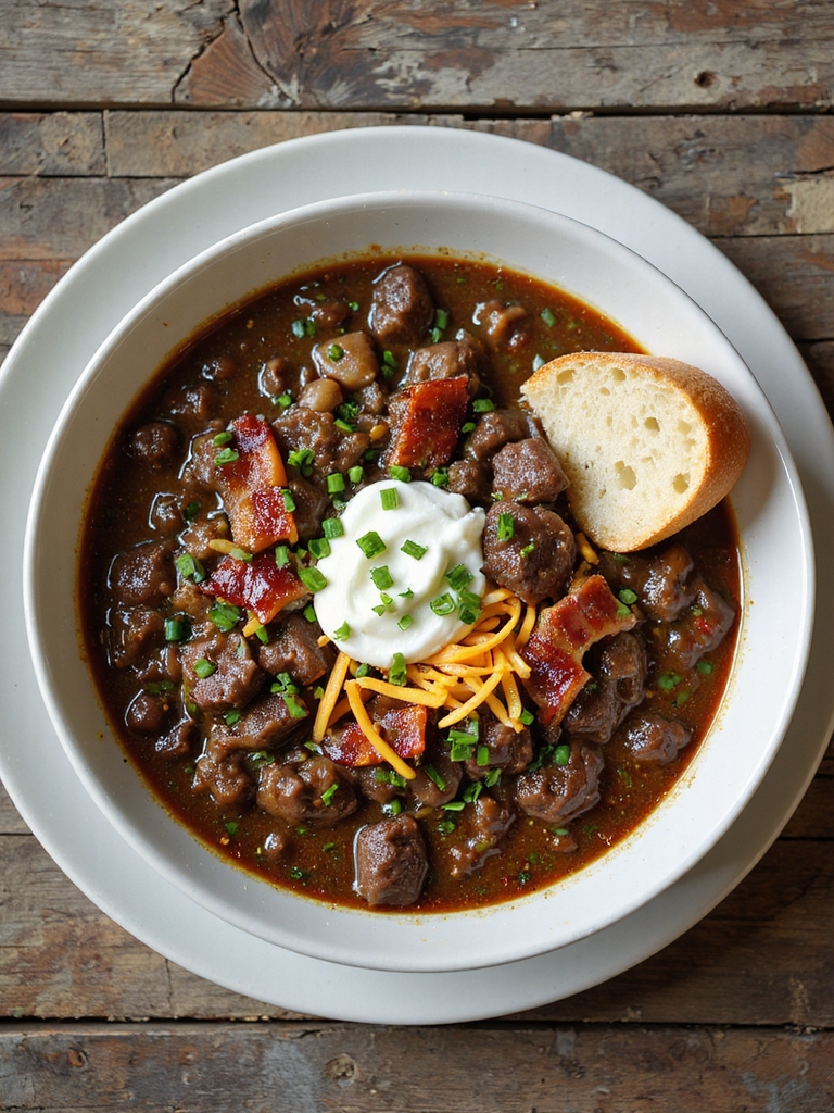 enhance stew with toppings