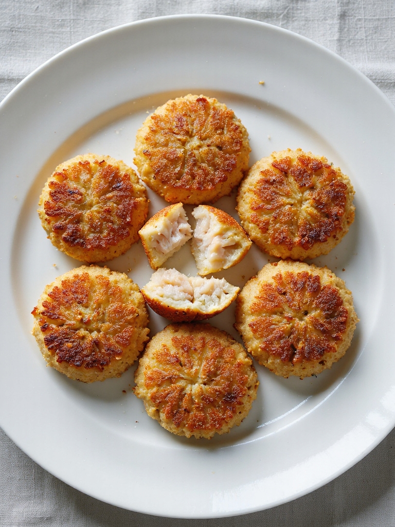 evenly cooked fish cakes