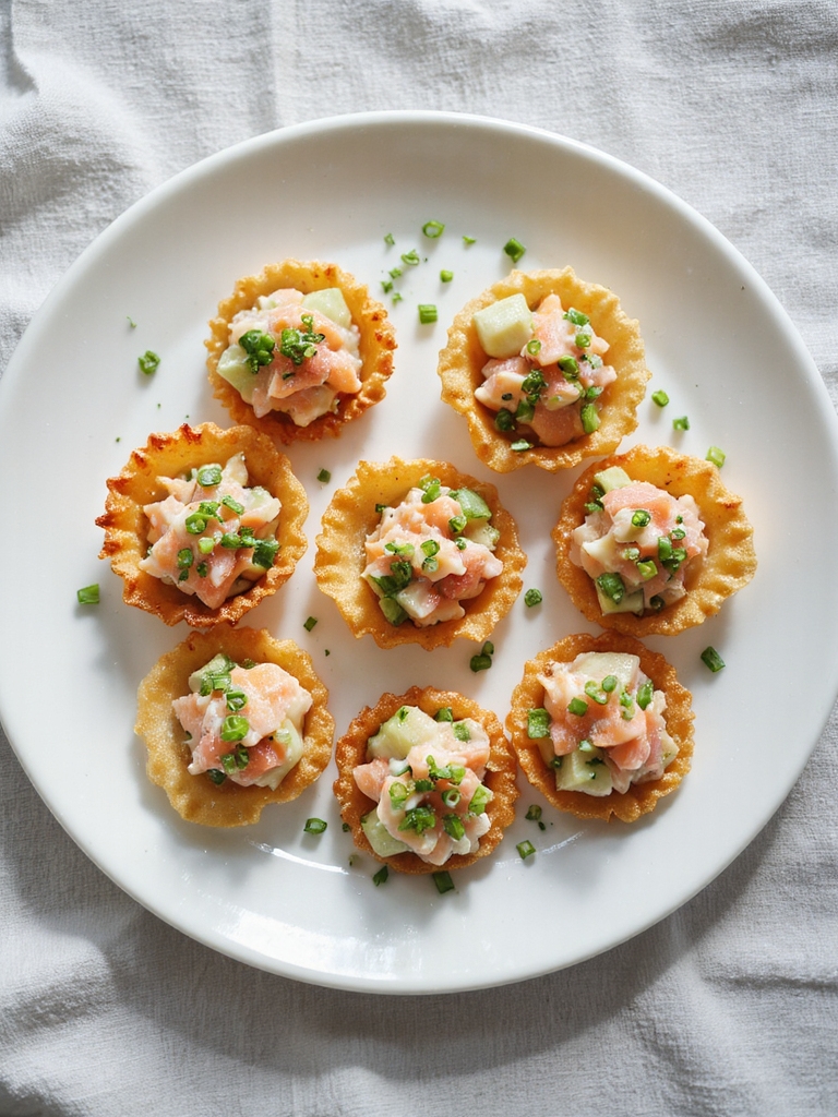 exquisite smoked salmon cups