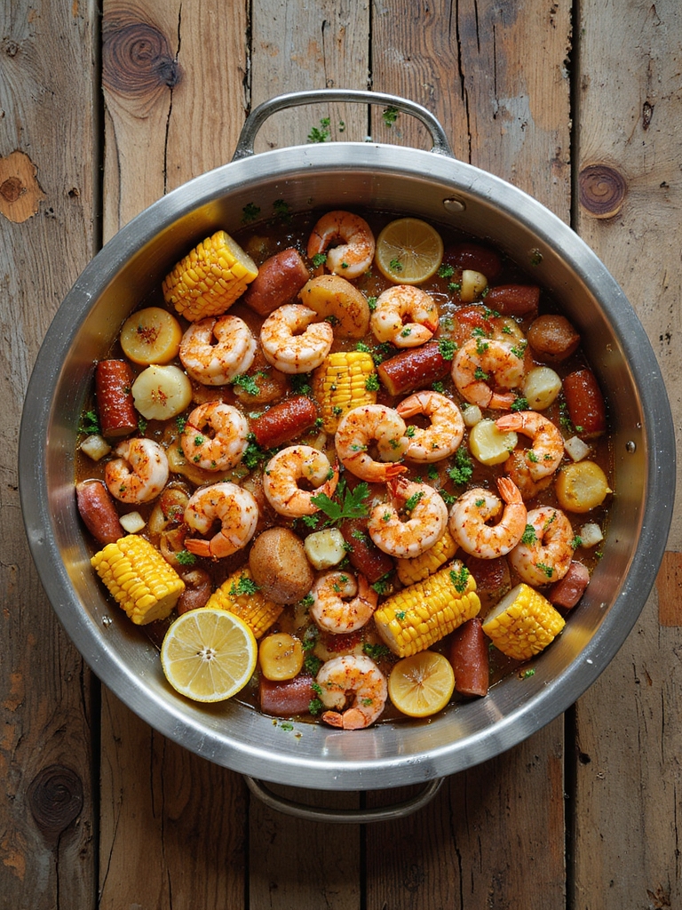 festive cajun shrimp boil