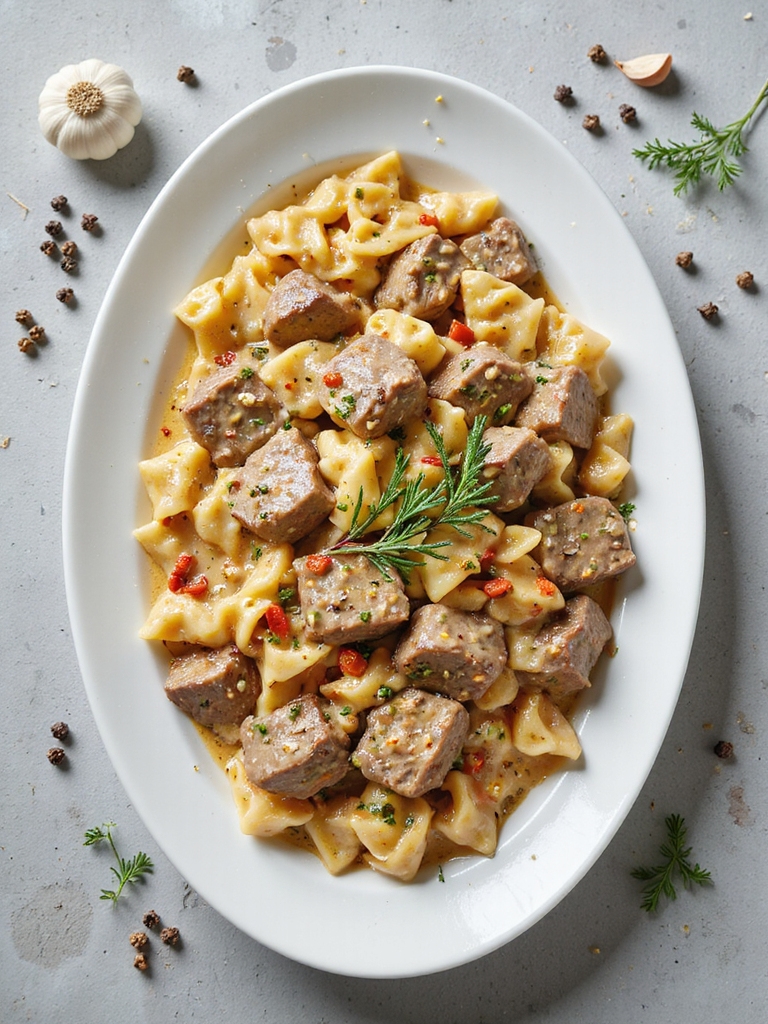 flavorful beef and noodles