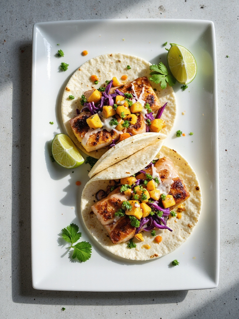 flavorful fish taco assembly