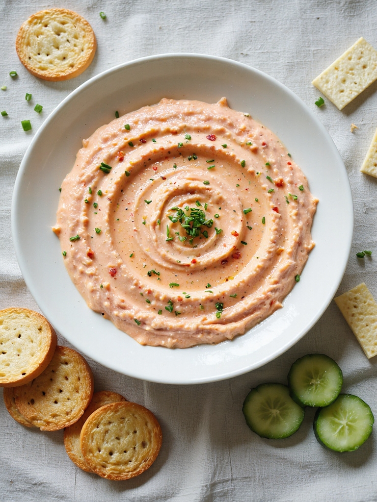 flavorful garlic chive salmon dip