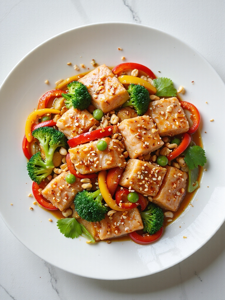 flavorful salmon stir fry