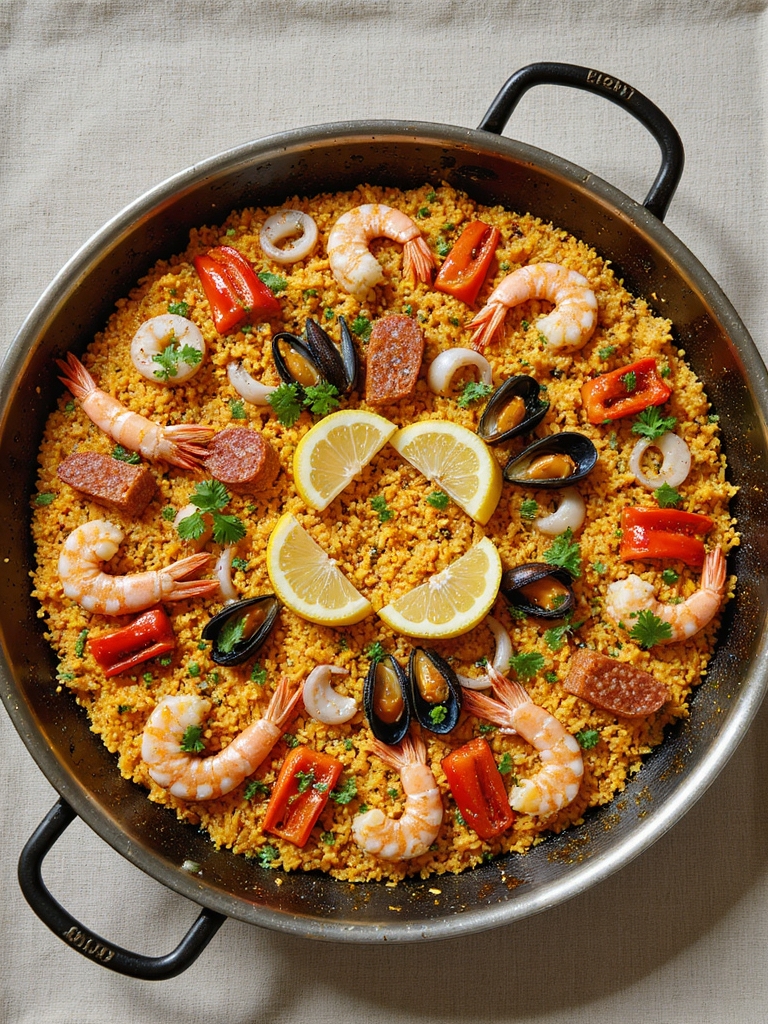 flavorful seafood rice dish