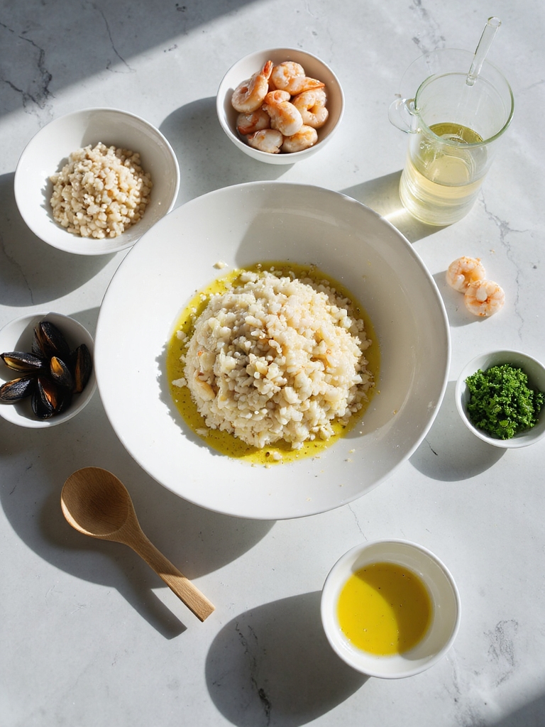 flavorful seafood risotto base