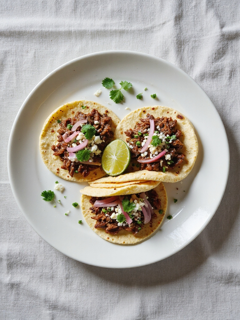flavorful shredded beef tacos
