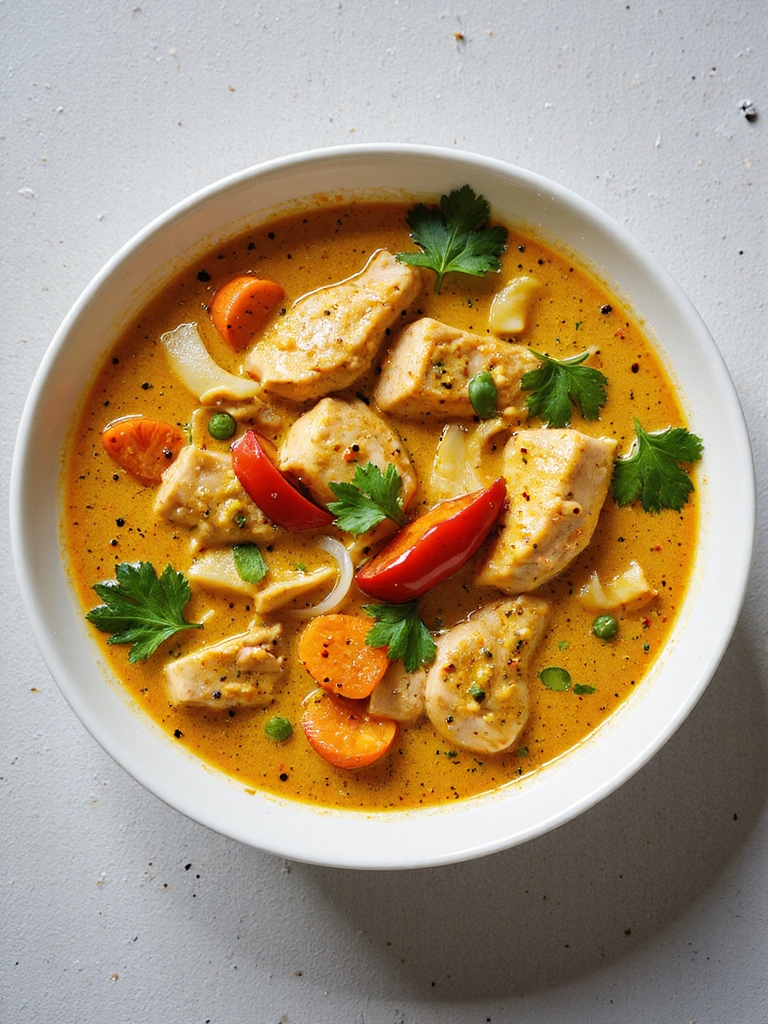 fragrant chicken curry soup