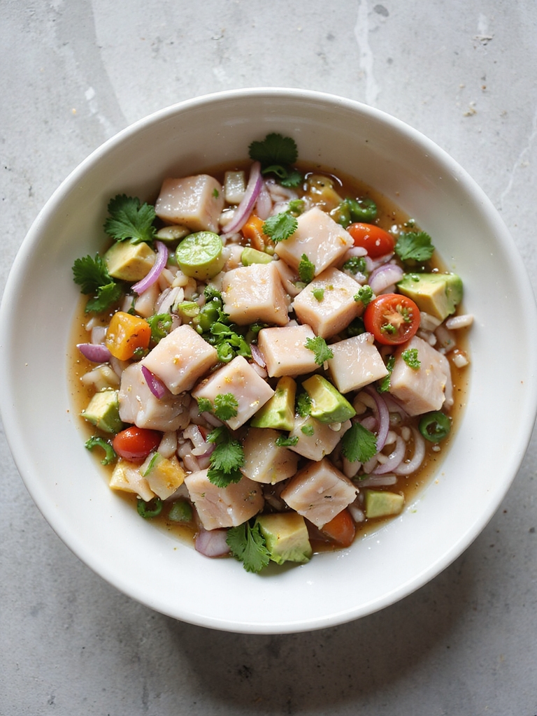 fresh fish ceviche salad