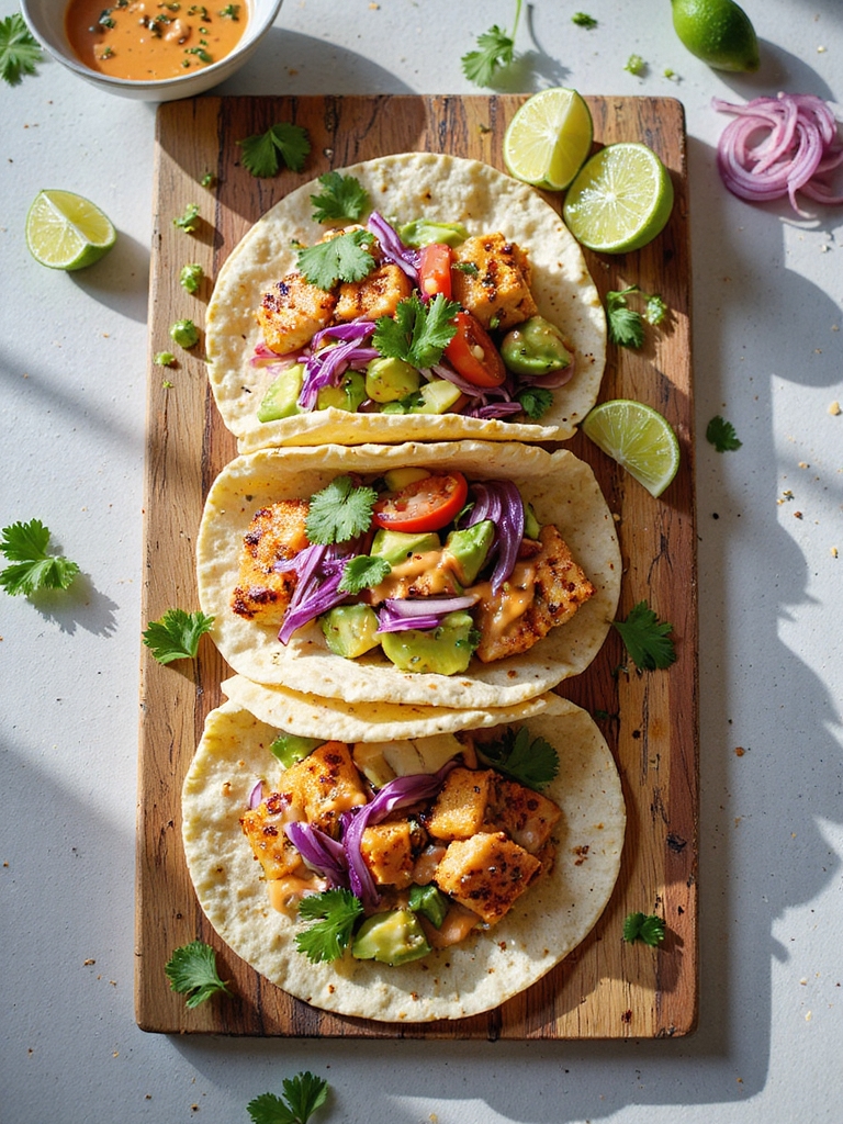 fresh flavorful crunchy tacos