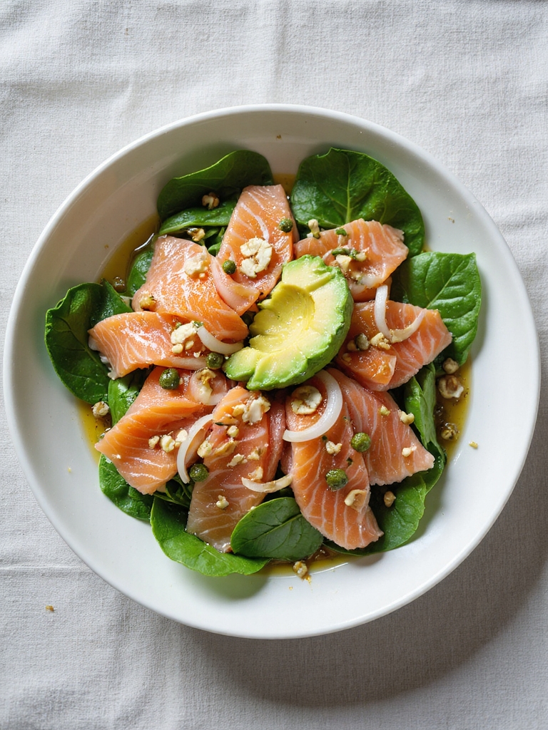 fresh nutritious spinach salad