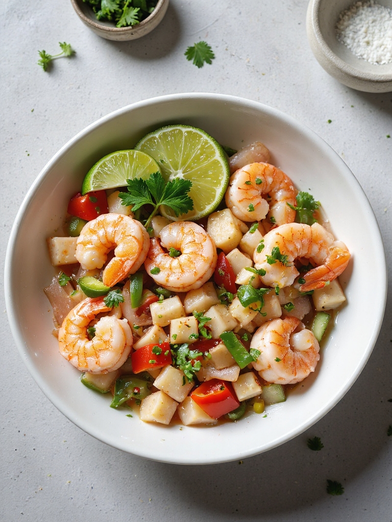 fresh seafood ceviche dish