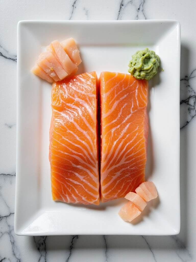 fresh sushi grade salmon selection