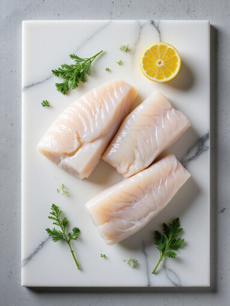 fresh white fish grilling