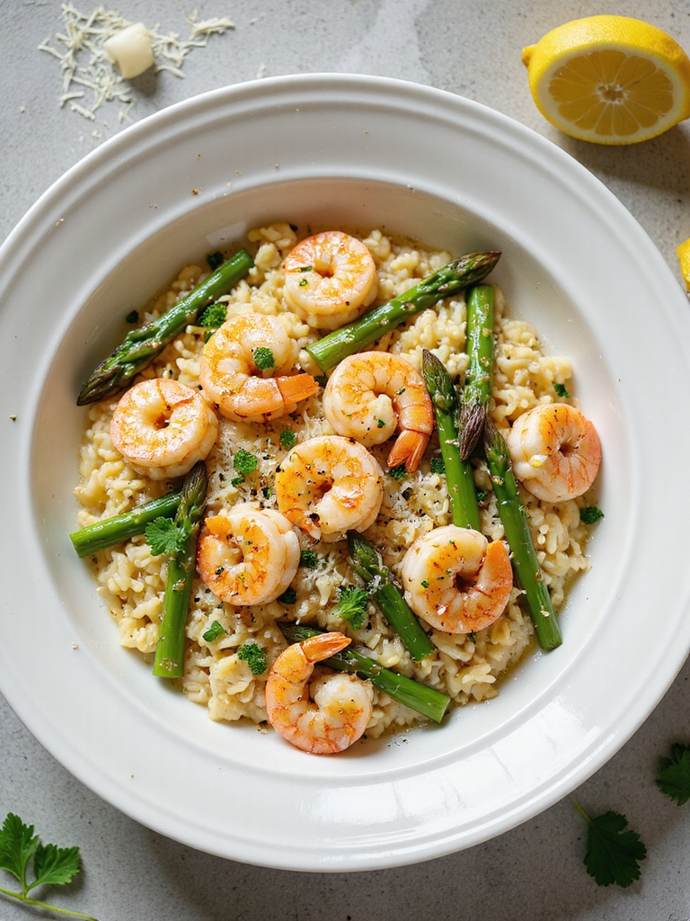 garlic butter shrimp orzo
