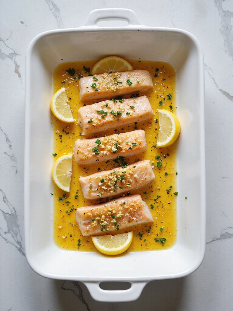garlic butter white fish