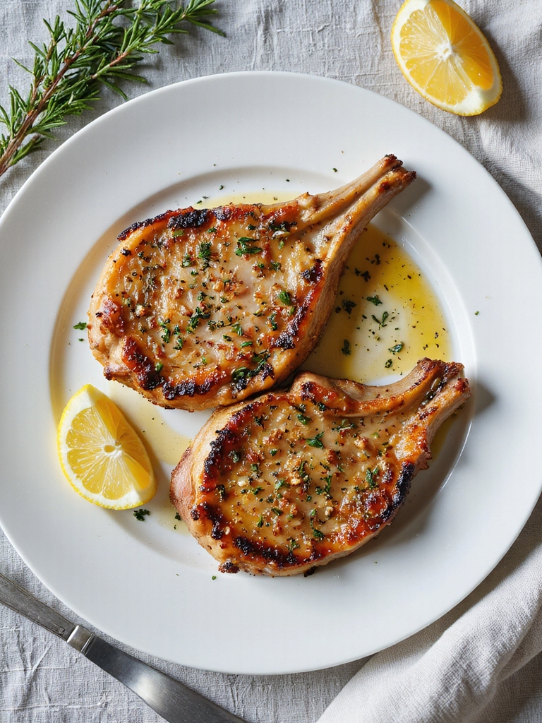 garlic herb air fryer pork