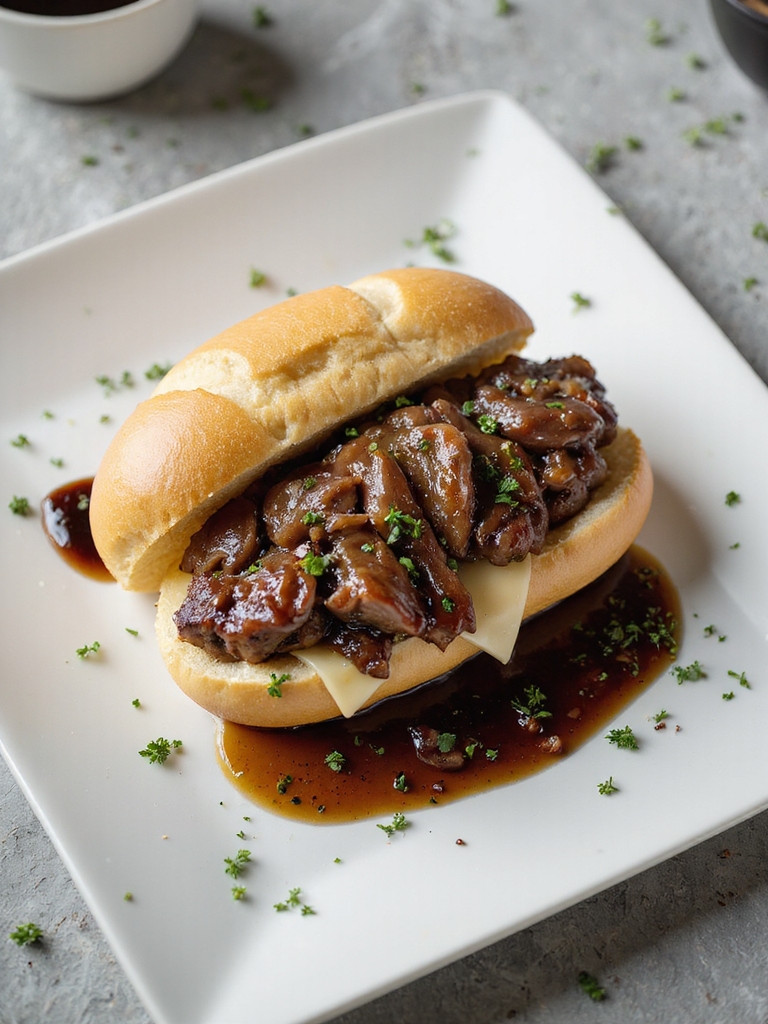 garlic herb beef sandwiches