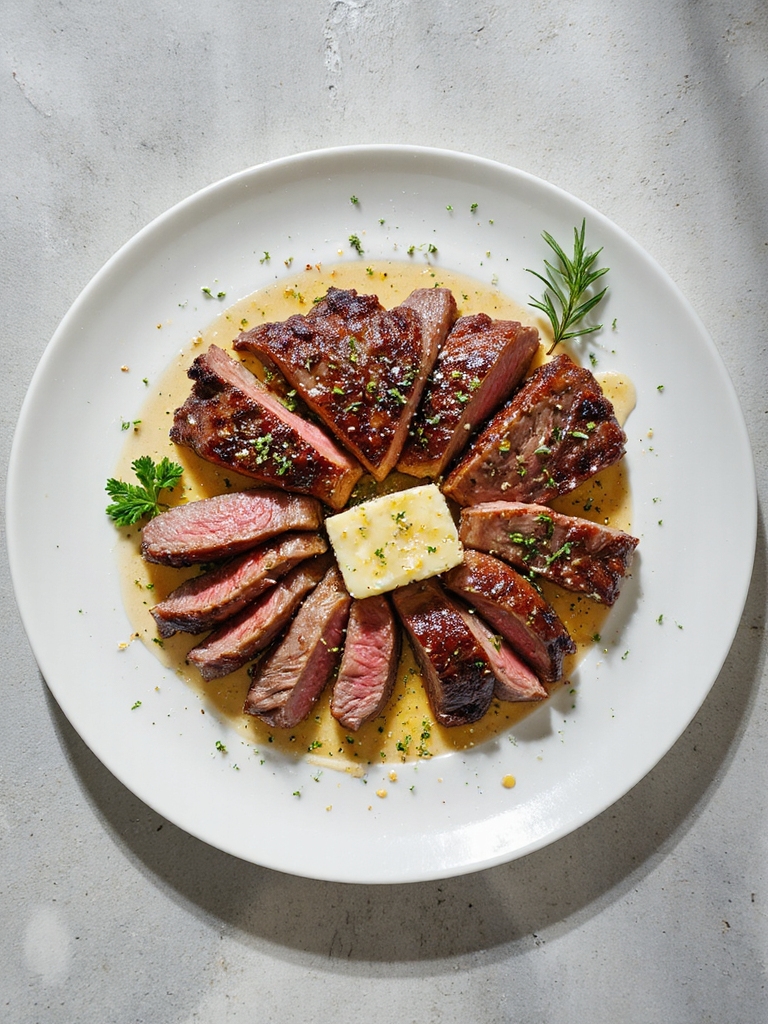 garlic herb butter steak