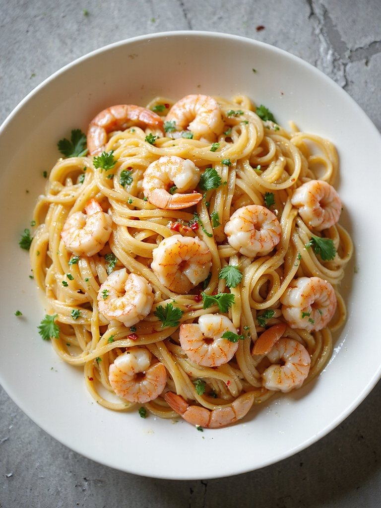 garlic infused shrimp pasta recipe