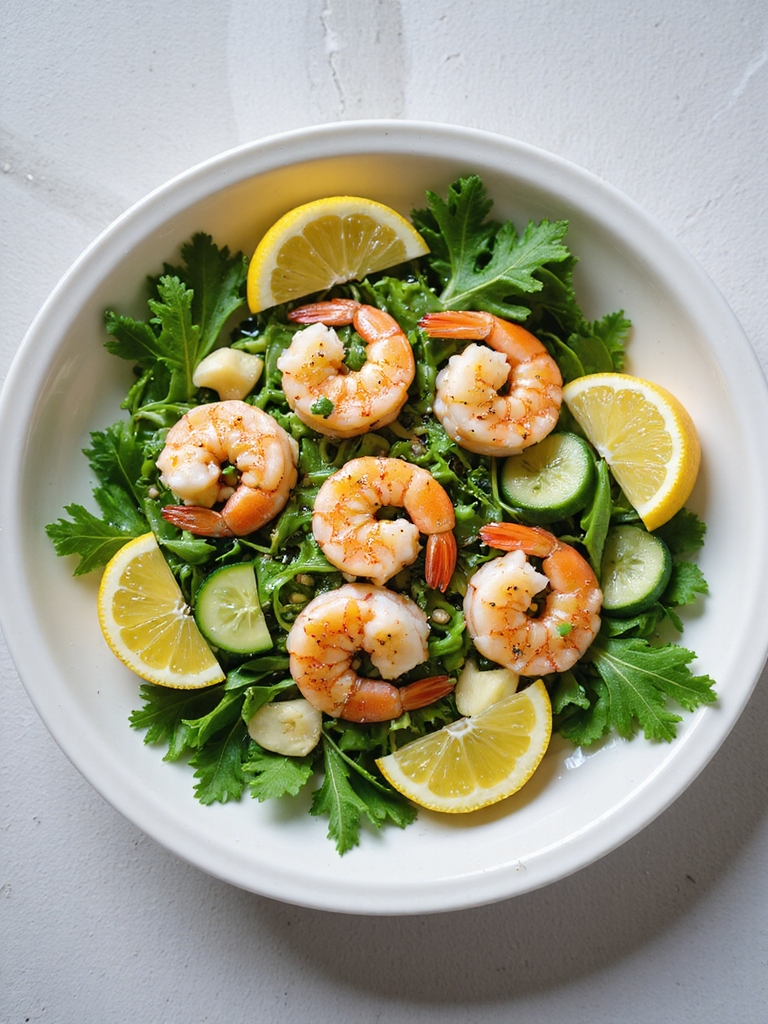 garlic lemon shrimp salad