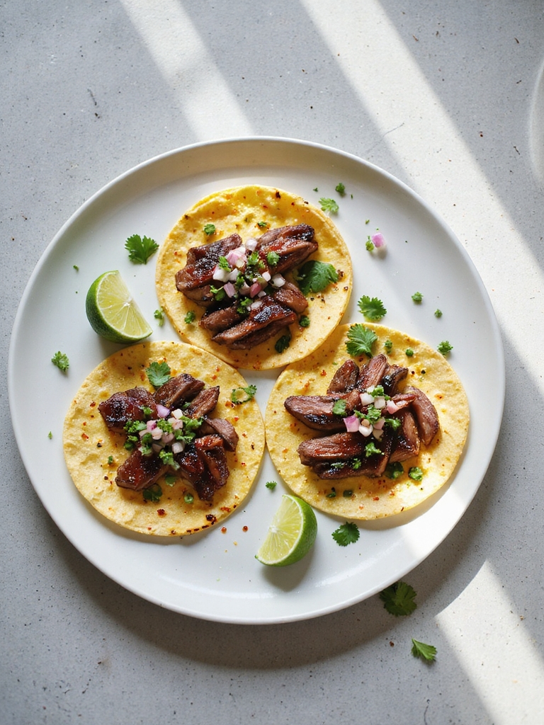 garlic lime marinated steak tacos