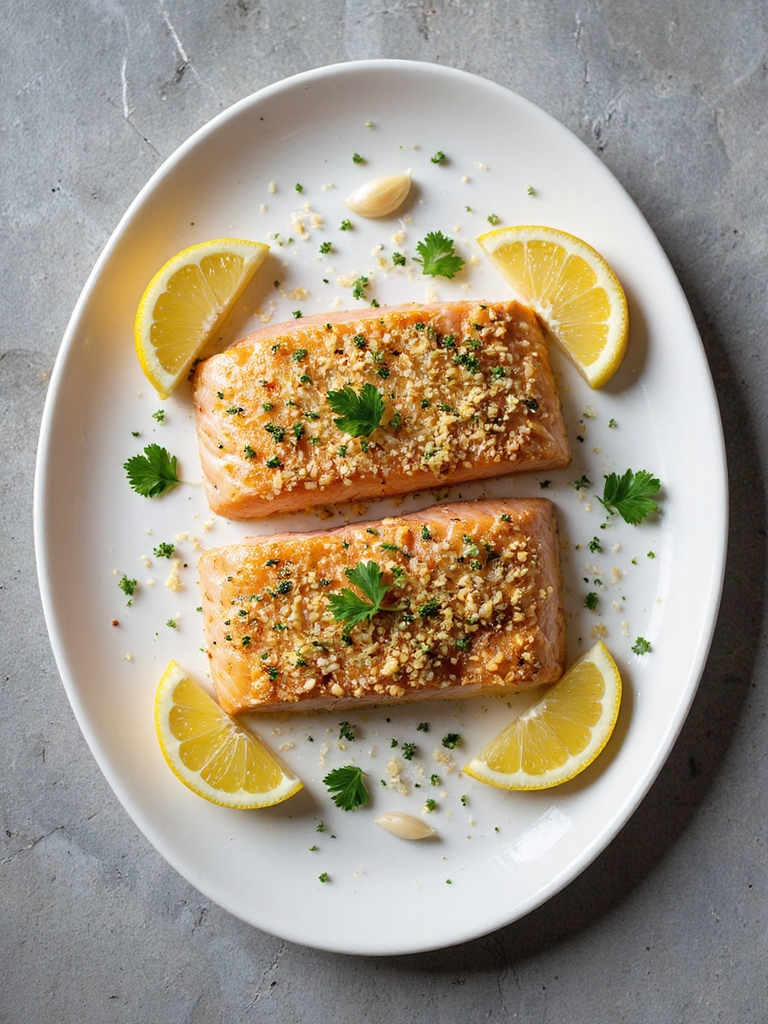 garlic parmesan crusted salmon