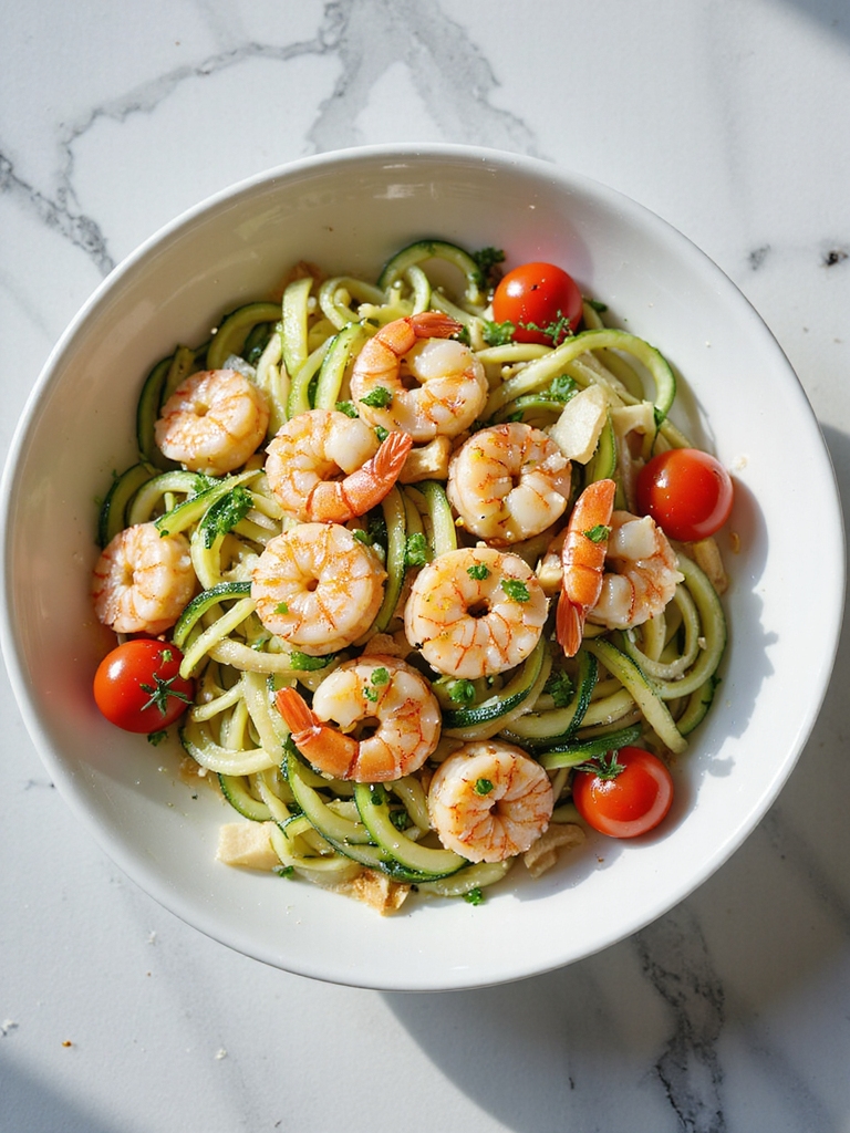 garlic shrimp zucchini noodles