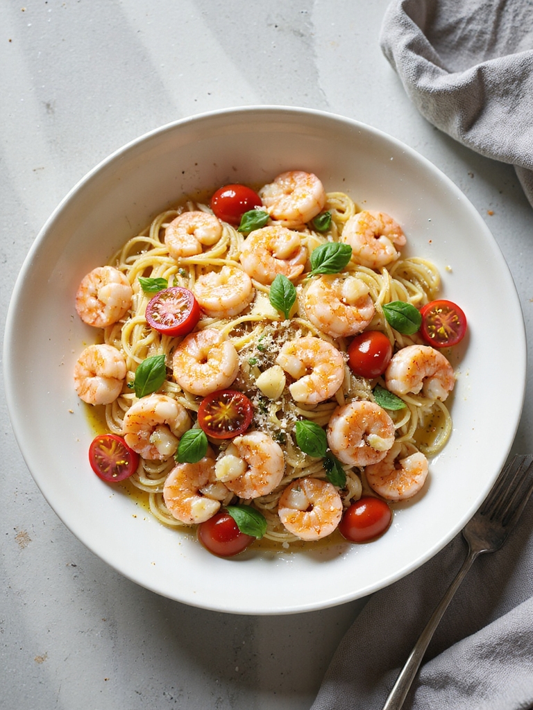 gluten free garlic shrimp pasta