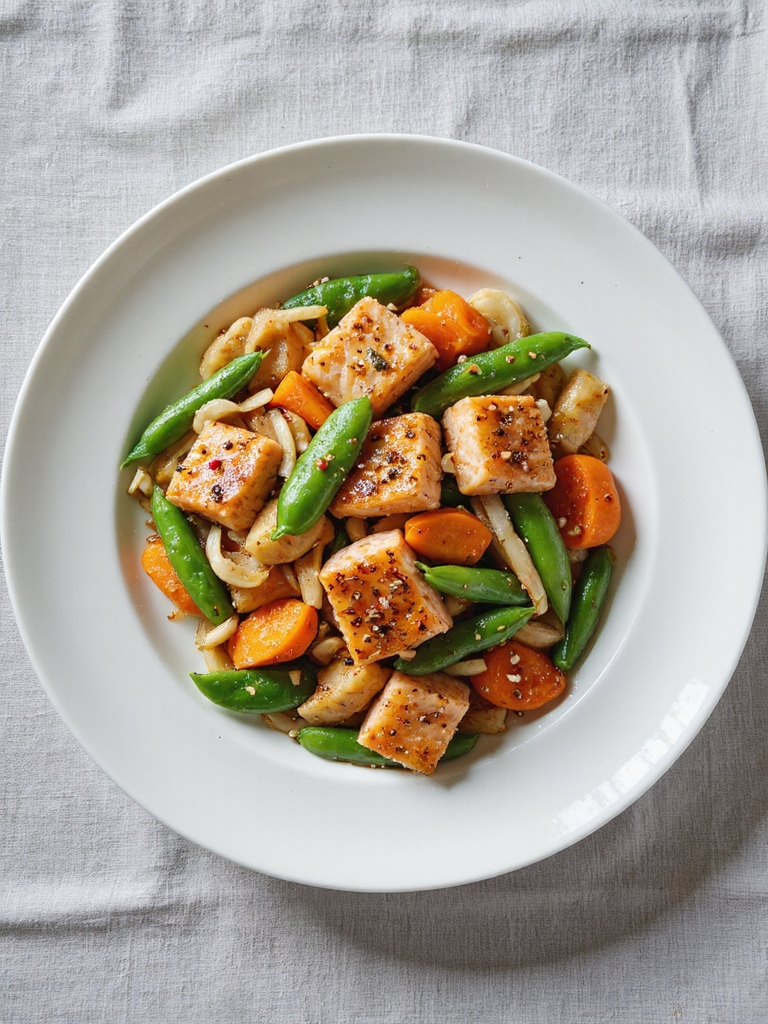 gluten free salmon stir fry